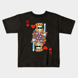 King of Hearts Poker Card Kids T-Shirt